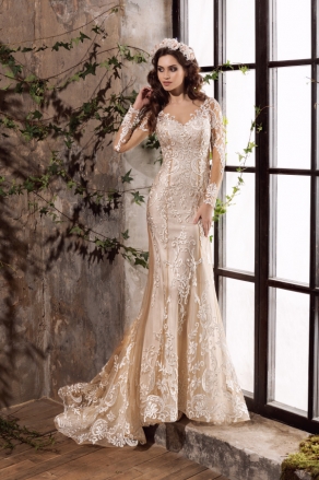 Мереживна весільна сукня русалка Betta 15359