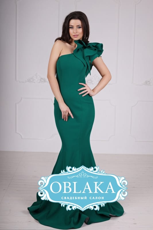 Вечірня сукня силуету годе з асиметричним ліфом на одне плече Loveliness