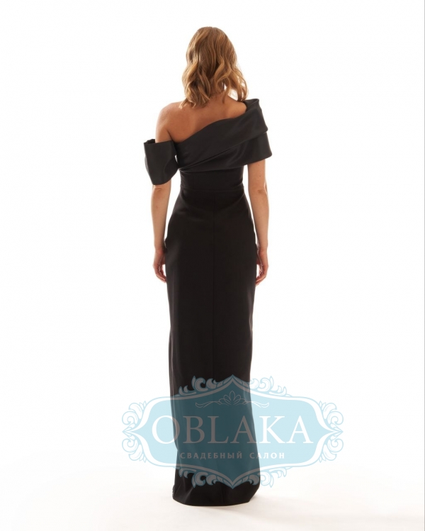 Пряма вечірня сукня максі 5119 Black
