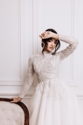Весільна сукня А-силуету з довгими рукавами Allure